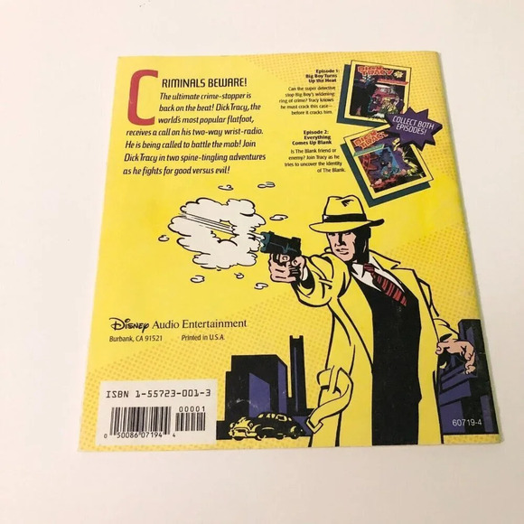 Vtg 1990 Dick Tracy  Episode 2 Everything Comes Up Blank Cassette Tape and Book - Picture 4 of 12